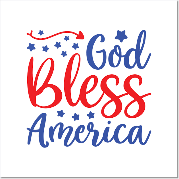 God Bless America Wall Art by hallyupunch